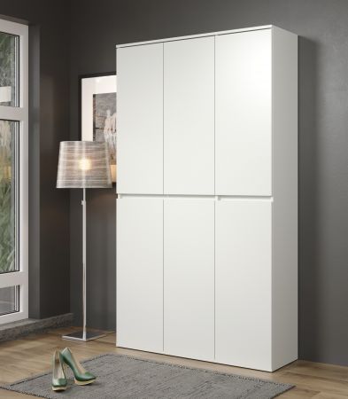 Garderobenschrank Metro in Wei�, Garderobe und Schuhschrank 111 x 191 cm