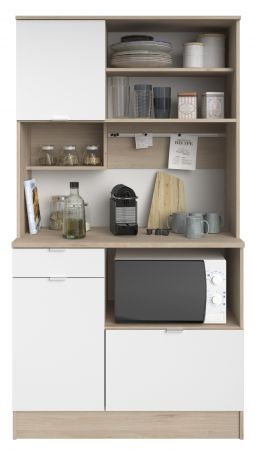 Parisot K�chenbuffet Socool11 in wei� und Jackson Eiche Buffetschrank 100 x 184 cm
