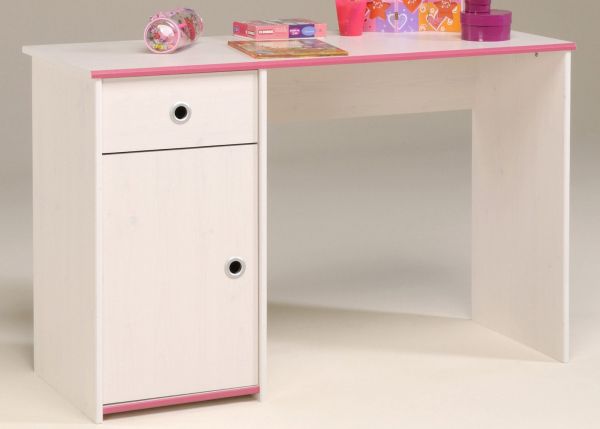 Parisot Kinder- und Jugendzimmer Smoozy36 in wei� Kiefer mit blau oder pink Komplett-Set 5-teilig