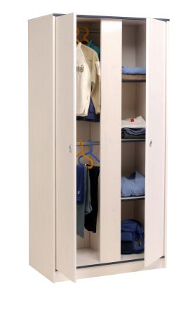 Parisot Kinder- und Jugendzimmer Smoozy36 in wei� Kiefer mit blau oder pink Komplett-Set 5-teilig