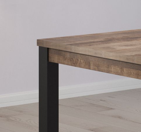 Esstisch Concrete in Eiche Tabak und schwarz K�chentisch 200 x 100 cm