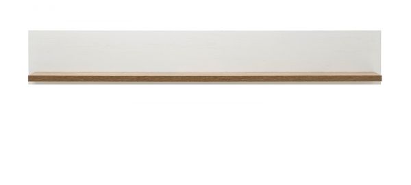 Wandboard Seyne in wei� Pinie und Eiche hell Landhaus Wandregal 130 cm