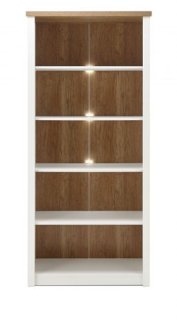 Regal Seyne in wei� Pinie und Eiche hell Landhaus Standregal 90 x 198 cm
