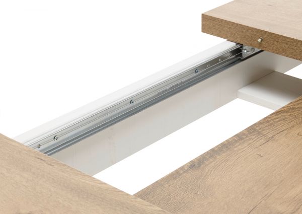 Esstisch Seyne in wei� Pinie und Eiche hell Landhaus K�chentisch ausziehbar 160 - 200 x 90 cm