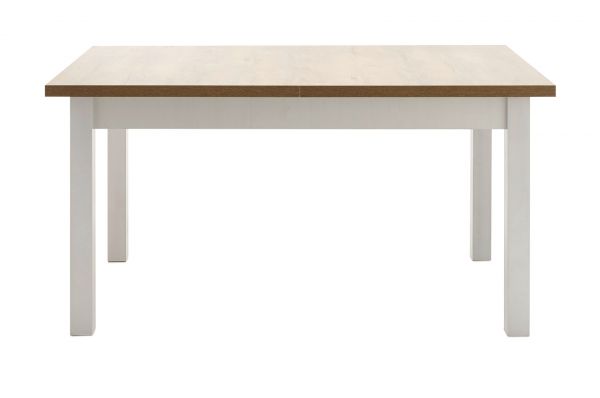 Esstisch Seyne in wei� Pinie und Eiche hell Landhaus K�chentisch ausziehbar 160 - 200 x 90 cm