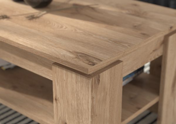Couchtisch Selen in Nox Eiche Beistelltisch mit Ablage 100 x 60 cm
