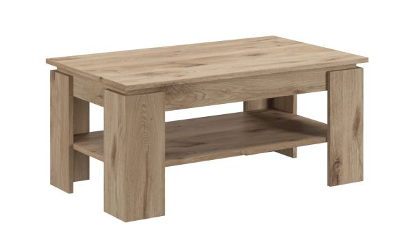 Couchtisch Selen in Nox Eiche Beistelltisch mit Ablage 100 x 60 cm