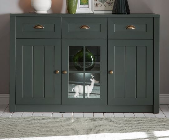Sideboard Forres in gr�n Landhaus Kommode 130 x 86 cm