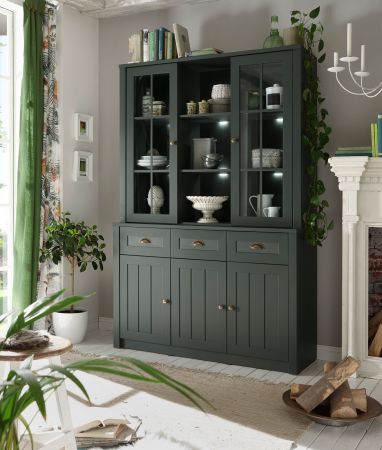 Buffetschrank Forres in gr�n Landhaus Buffet 130 x 196 cm