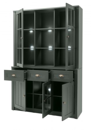 Buffetschrank Forres in gr�n Landhaus Buffet 130 x 196 cm