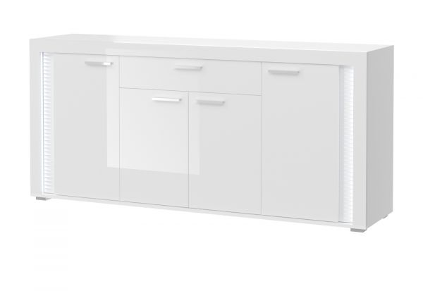 Sideboard Sunroof in wei� Hochglanz Kommode inklusive Beleuchtung 182 x 84 cm, Soft-Close