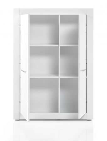 Highboard Carrara in wei� Hochglanz Wohn- und Esszimmer Schrank 100 x 142 cm
