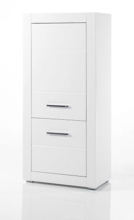 Highboard Carrara in wei� Hochglanz Wohn- und Esszimmer Anrichte 65 x 142 cm