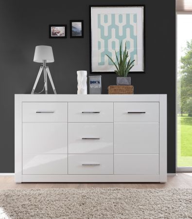 Sideboard Carrara in wei� Hochglanz Wohn- und Esszimmer Kommode 164 x 97 cm