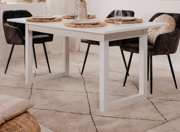 Esstisch Malta in wei� K�chentisch ausziehbar 160 / 200 x 90 cm