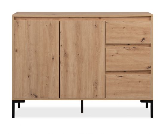 Kommode Bastia in Artisan Eiche Sideboard 120 x 87 cm