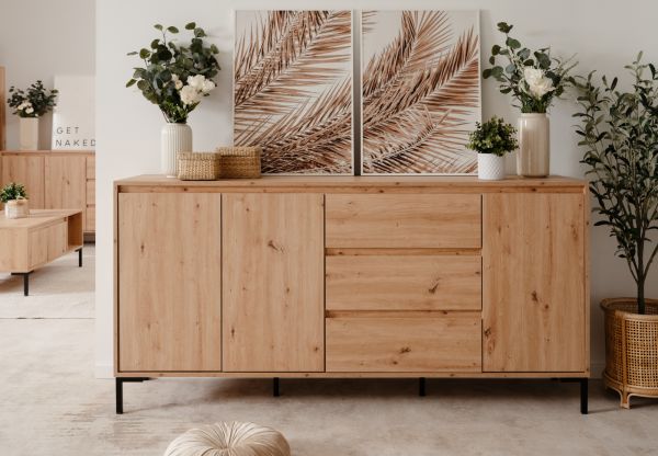 Sideboard Bastia in Artisan Eiche Kommode 170 x 87 cm