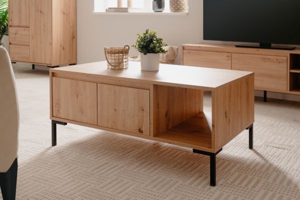 Couchtisch Bastia in Artisan Eiche Beistelltisch 100 x 60 cm