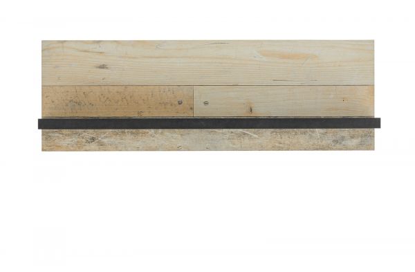 K�chenregal Stove in Used Wood hell und anthrazit K�che Wandregal 90 x 30 cm Gew�rzregal
