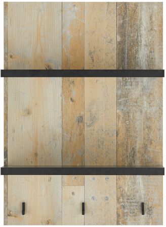 K�chenregal Stove in Used Wood hell und anthrazit K�che Wandregal 60 x 84 cm Gew�rzregal