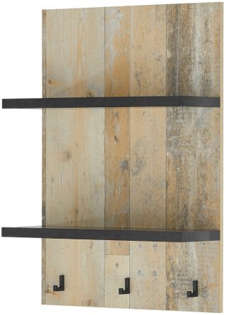 K�chenregal Stove in Used Wood hell und anthrazit K�che Wandregal 60 x 84 cm Gew�rzregal