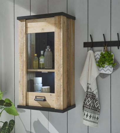 K�che H�ngeschrank Stove in Used Wood hell und anthrazit K�chenschrank h�ngend 50 x 90 cm