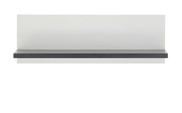 K�chenregal Stove in wei� Pinie und anthrazit Landhaus K�che Wandregal 90 x 30 cm Gew�rzregal