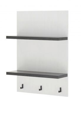 K�chenregal Stove in wei� Pinie und anthrazit Landhaus K�che Wandregal 60 x 84 cm Gew�rzregal