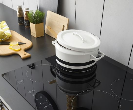 K�che Stove in wei� Pinie und anthrazit Landhaus K�chenschrank Set 3-teilig