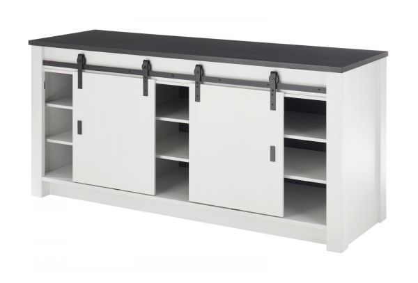 K�che Stove in wei� Pinie und anthrazit Landhaus K�chenschrank Set 3-teilig