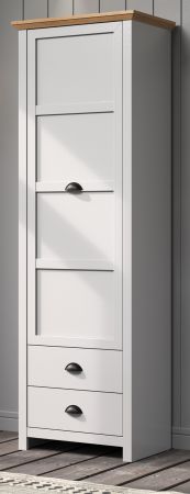 Garderobenschrank Landside in grau und Eiche Artisan Landhaus Garderobe oder gro�er Schuhschrank 65 x 201 cm