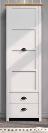 Garderobenschrank Landside in grau und Eiche Artisan Landhaus Garderobe oder gro�er Schuhschrank 65 x 201 cm