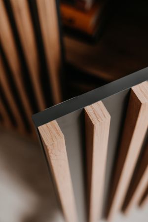 Kommode Madem in Artisan Eiche und Anthrazit mit 3D-Lamellen Wohn- und Esszimmer Sideboard 120 cm