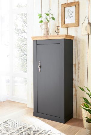 Kommode Ribera in grau und Wotan Eiche Landhaus Wohn- und Esszimmer Highboard 72 x 146 cm