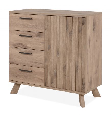 Kommode Douro in Schweden Eiche mit 3D-Reliefoptik Wohn- und Esszimmer Sideboard 84 x 85 cm