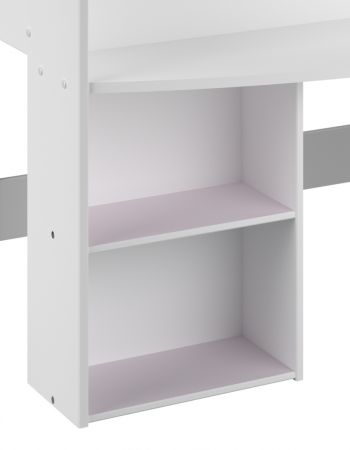 Parisot Kinder- und Jugendzimmer Pirouette11 in wei� mit grau oder rosa Komplett-Set 4-teilig