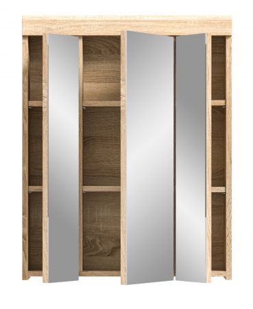 Badezimmer Spiegelschrank Mambo in Sonoma Eiche Badschrank 3-t�rig 60 x 79 cm