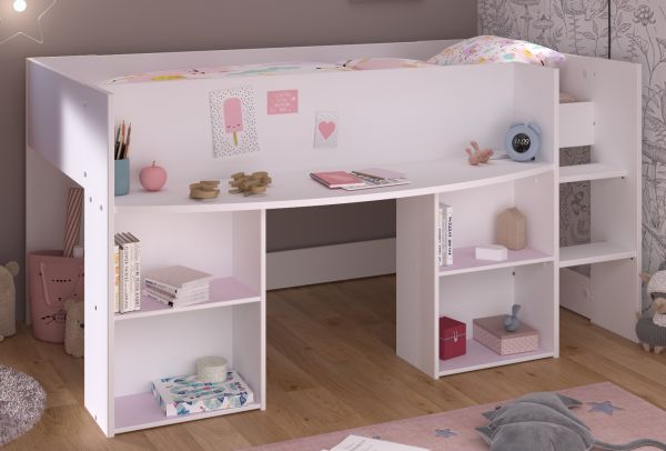Parisot Kinder- und Jugendzimmer Pirouette12 in wei� mit grau oder rosa Komplett-Set 3-teilig