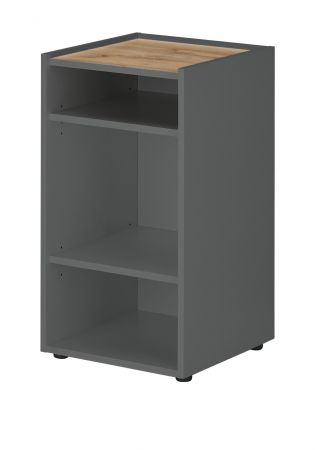 Schreibtisch Regal Center in Grau und Wotan Eiche Container f�r Homeoffice und B�ro 40 x 70 cm