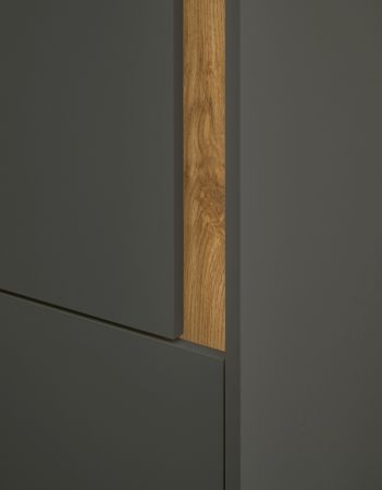 Aktenschrank Set Center in grau mit Wotan Eiche 3x Schrank und 2x Regal B�ro und Homeoffice 190 x 200 cm
