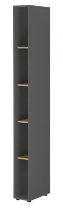 Aktenschrank Set Center in grau mit Wotan Eiche 3x Schrank und 2x Regal B�ro und Homeoffice 190 x 200 cm