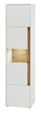 Aktenschrank Center in wei� und Wotan Eiche Vitrine f�r Homeoffice und B�ro 50 x 200 cm