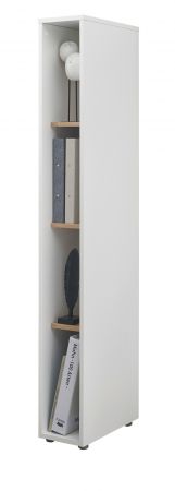 Aktenregal Center in wei� und Wotan Eiche Standregal f�r Homeoffice und B�ro 20 x 158 cm