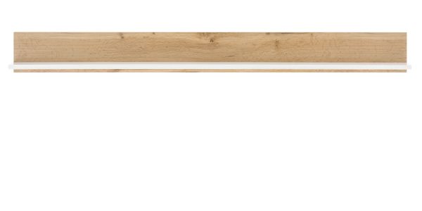 B�roregal Center in Wotan Eiche und wei� Wandregal f�r Homeoffice und B�ro 100 cm