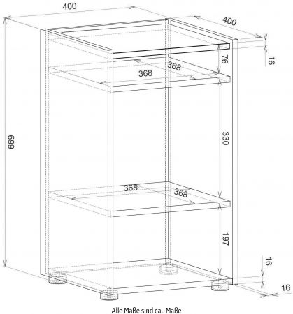 Aktenregal Center in wei� und Wotan Eiche Standregal f�r Homeoffice und B�ro 40 x 70 cm