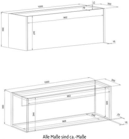 B�rom�bel Set Center in wei� und Wotan Eiche B�roschrank und Sekret�r h�ngend f�r Homeoffice 100 cm