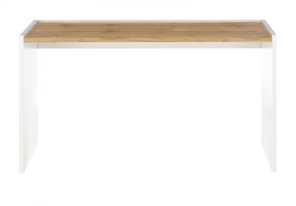 B�rom�bel Set Center in wei� und Wotan Eiche mit Schreibtisch und Aktenregal f�r Homeoffice