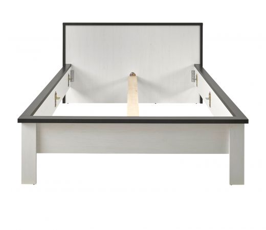 Schlafzimmer Set 3-teilig Stove in wei� Pinie Landhaus mit Einzelbett Liegefl�che 140 x 200 cm und 2 x Nachttisch
