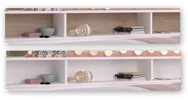 Parisot Kinder- und Jugendzimmer Sleep46 in wei� Set 2-teilig mit Stauraumbett und Schreibtisch
