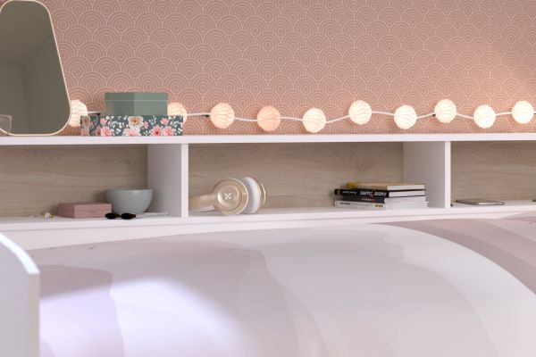 Parisot Kinder- und Jugendzimmer Sleep42 in wei� Komplett-Set 3-teilig mit Stauraumbett, Kleiderschrank und Schreibtisch